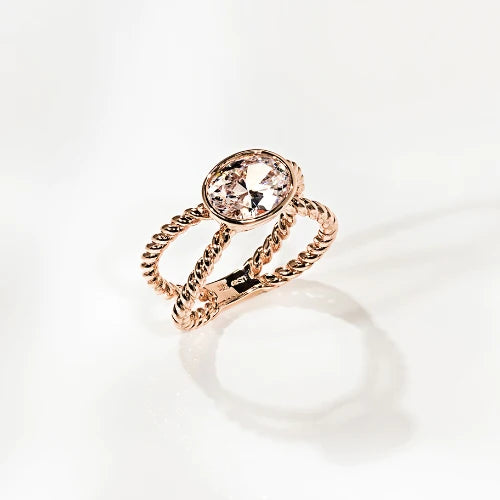 custom diamond accented braided rope engagement ring