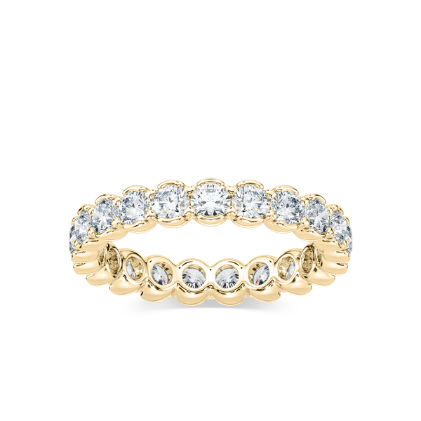 Blair 2 ctw Round Lab Grown Diamond Half Bezel Set Eternity Band