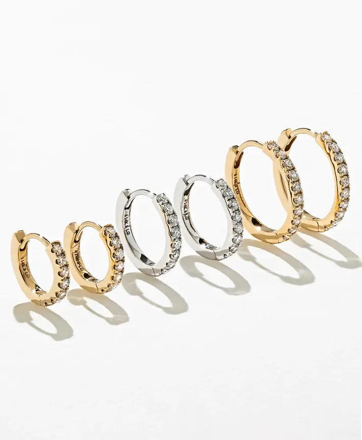 gold & lab diamond earrings