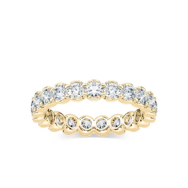 Blair 2 ctw Round Lab Grown Diamond Half Bezel Set Eternity Band