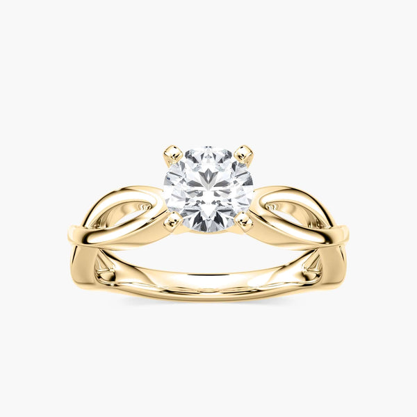 Karina Lab Grown Diamond Twist Solitaire Engagement Ring - MiaDonna