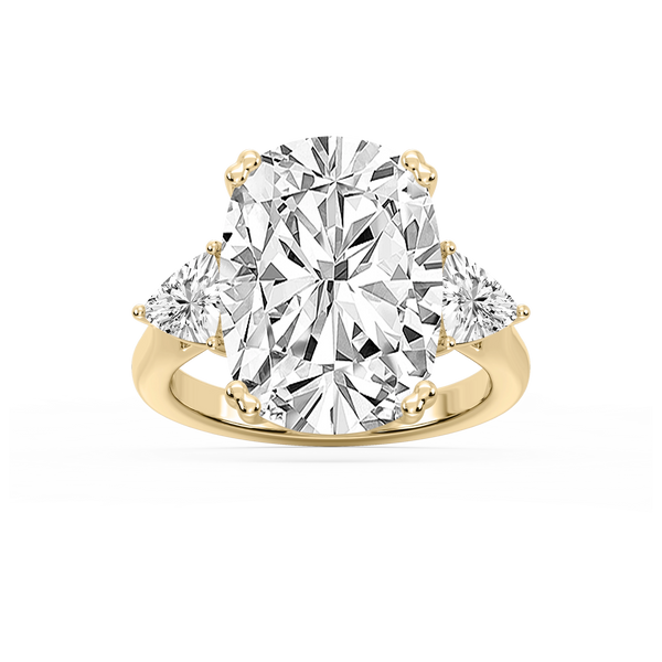 Meghan 16 ctw Elongated Cushion Lab Grown Diamond Three Stone