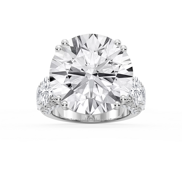 Ophelia 27 ¼ ctw Round Lab Grown Diamond Graduated Side Stone