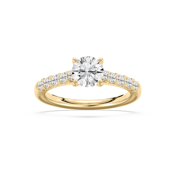 Anika 1 ½ ctw Round Lab Grown Diamond Bridge Side Stone Engagement