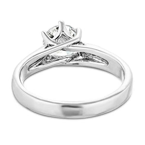  Calista Solitaire Engagement Ring  six prong solitaire engagement ring 1.0ct round cut lab grown diamond recycled 14k white gold