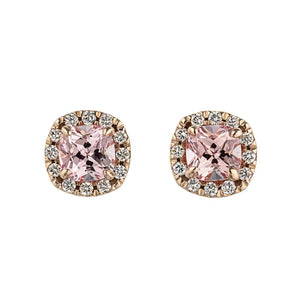  Champagne diamonds and rose gold earrings