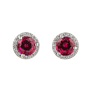  Ruby and white gold earrings