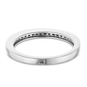  Drew Wedding Band channel set recycled diamonds recycled 14K white gold