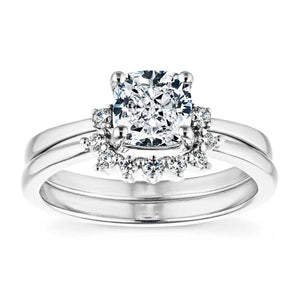 Lab grown diamond wedding ring set in 14k white gold