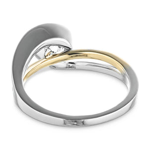  Two tone engagement ring