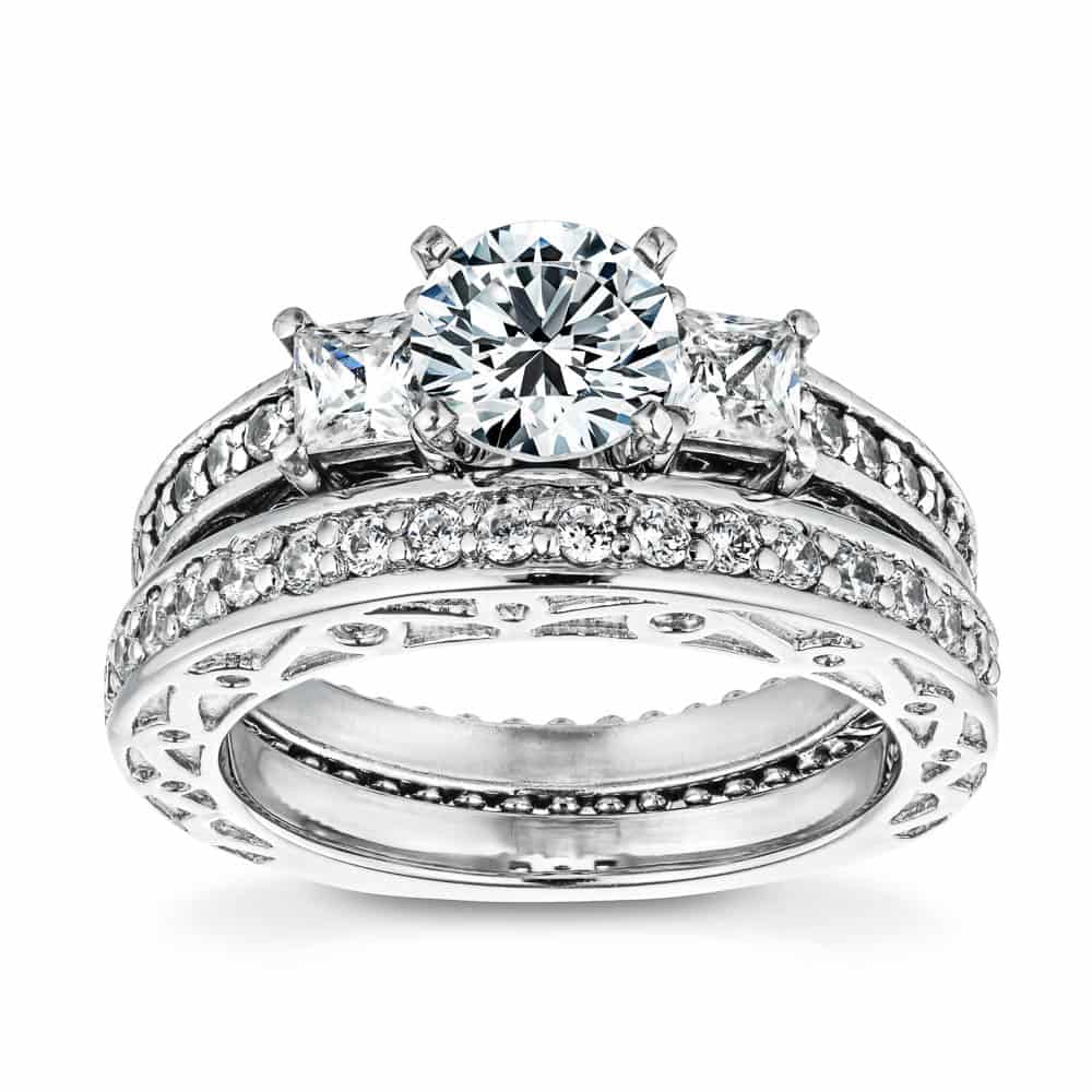 Engagement Ring Shown With Matching Wedding Band Available as a Set for a Discount