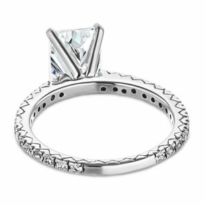  engagement ring 1.0ct radiant cut Lab-Grown Diamond recycled 14K white gold