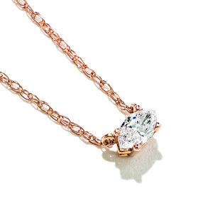  Rose gold and diamond necklace