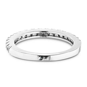  matching wedding band Diamond accented wedding band in recycled 14K white gold made to fit the Novu Engagement Ring