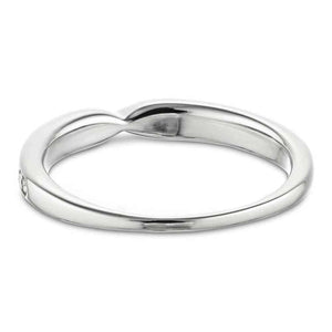  Unity diamond accented wedding band recycled 14K white gold Unity Engagement Ring