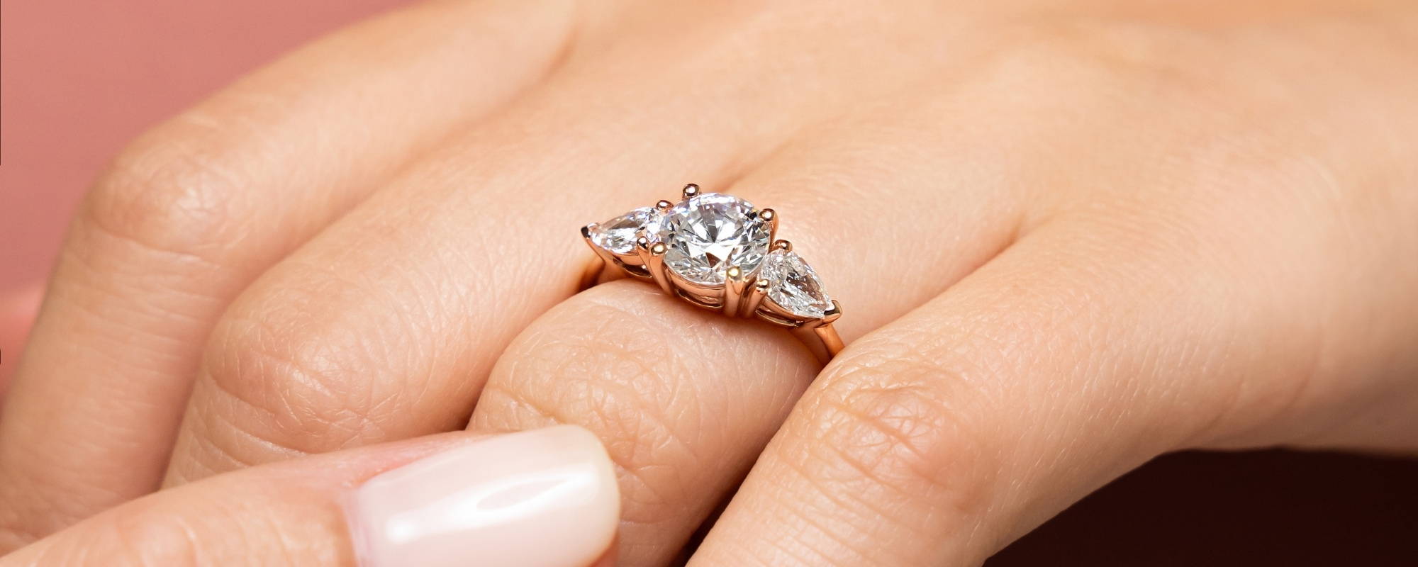 Three Stone Lab Diamond Engagement Rings