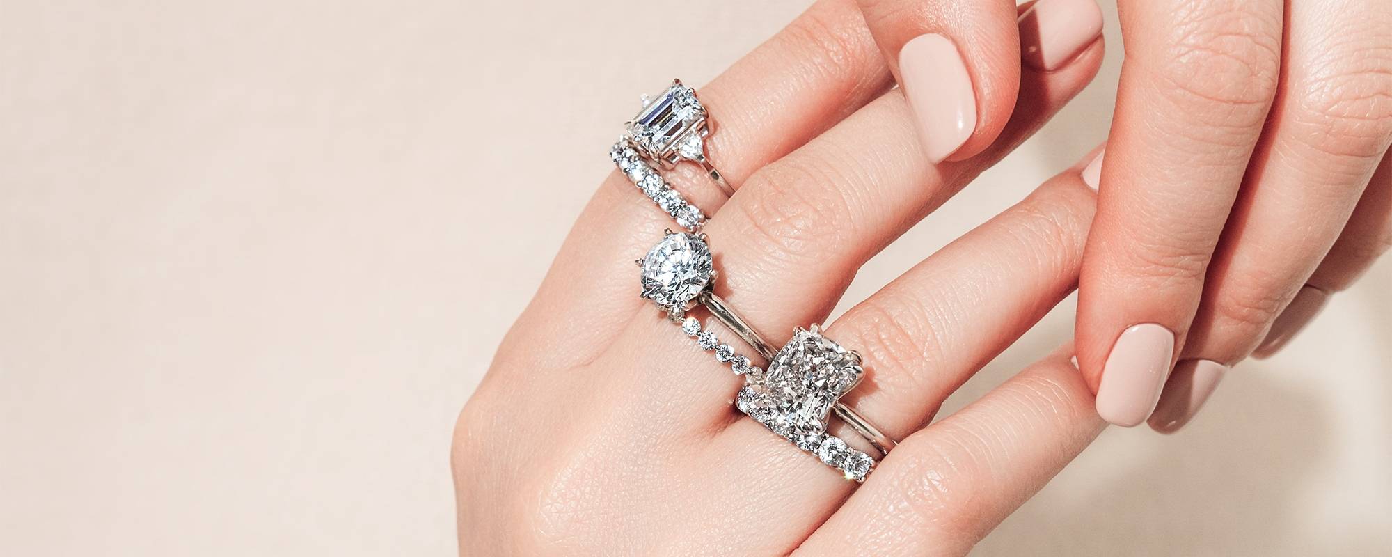 Vintage Style Two Stone Diamond Swirl Ring | Angara