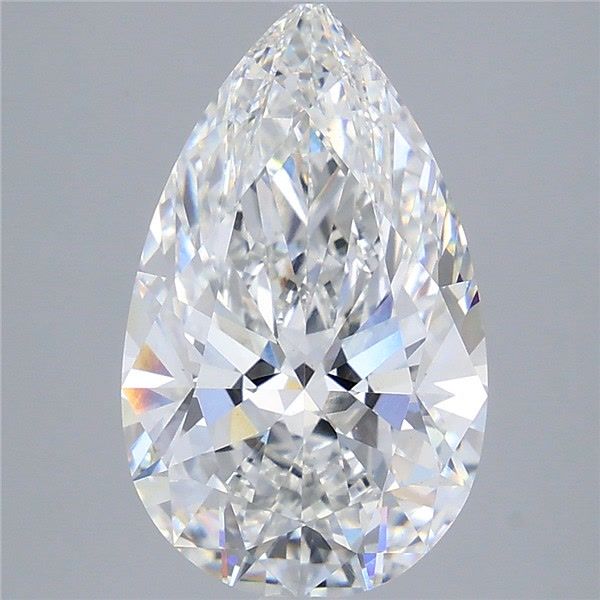 5.10 Carat Pear Shaped, Ideal Cut, F Color, VS1 Clarity, IGI Certified Lab Grown Diamond