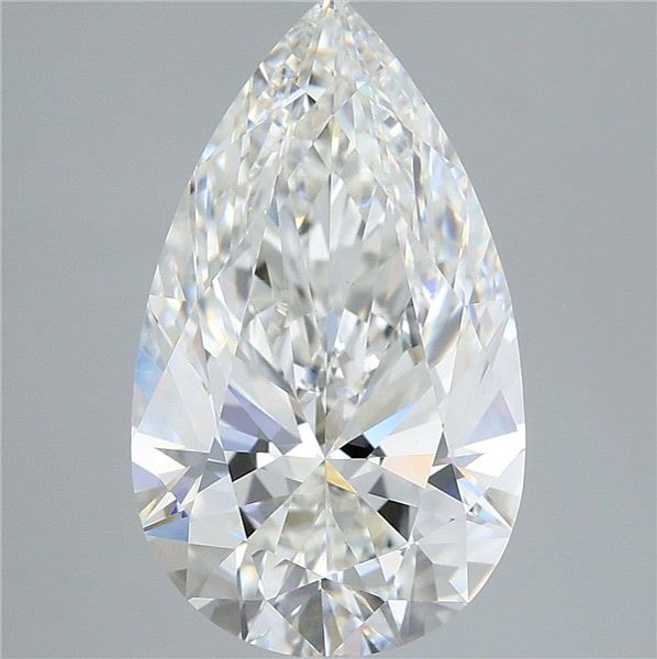 5.06 Carat Pear Shaped, Ideal Cut, G Color, VVS2 Clarity, IGI Certified Lab Grown Diamond