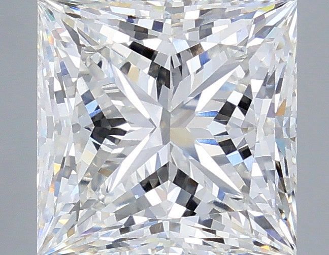 4.07 Carat Princess Shaped, Ideal Cut, G Color, VVS2 Clarity, IGI Certified Lab Grown Diamond