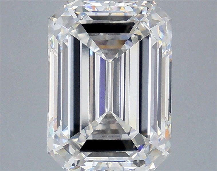 6.70 Carat Emerald Shaped, Ideal Cut, F Color, VVS2 Clarity, IGI Certified Lab Grown Diamond