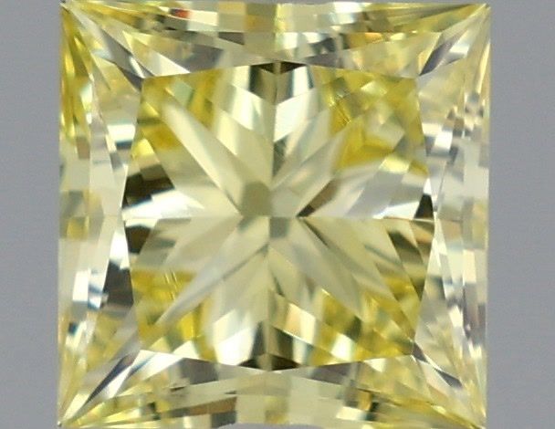 1.07 Carat Princess Shaped, Very Good Cut, FANCY VIVID YELLOW Color, VVS2 Clarity, IGI Certified Lab Grown Diamond