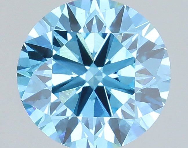 1.52 Carat Round Shaped, Very Good Cut, FANCY BLUE Color, VS2 Clarity, IGI Certified Lab Grown Diamond