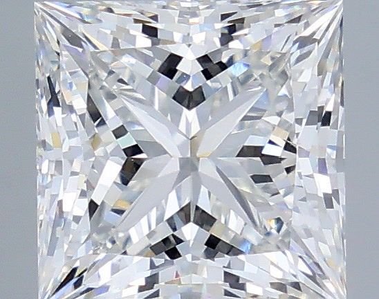 3.09 Carat Princess Shaped, Ideal Cut, F Color, VVS2 Clarity, IGI Certified Lab Grown Diamond
