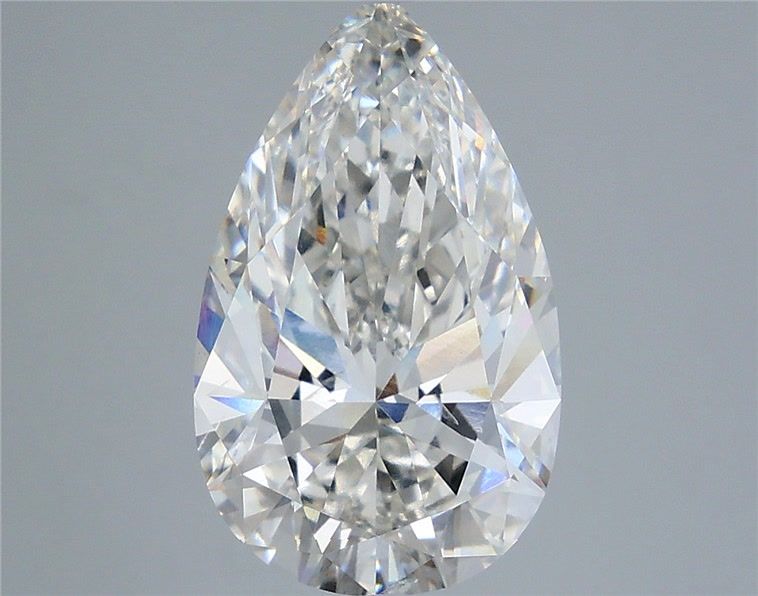 5.06 Carat Pear Shaped, Ideal Cut, H Color, SI1 Clarity, IGI Certified Lab Grown Diamond