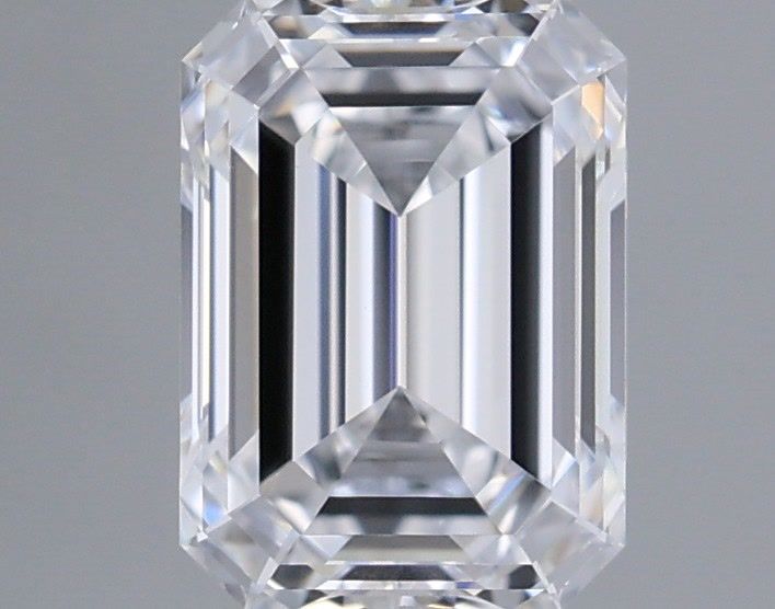 0.74 Carat Emerald Shaped, Ideal Cut, D Color, VVS1 Clarity, IGI Certified Lab Grown Diamond