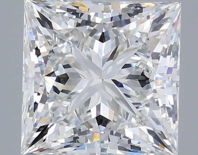 5.02 Carat Princess Shaped, Ideal Cut, F Color, VVS2 Clarity, IGI Certified Lab Grown Diamond