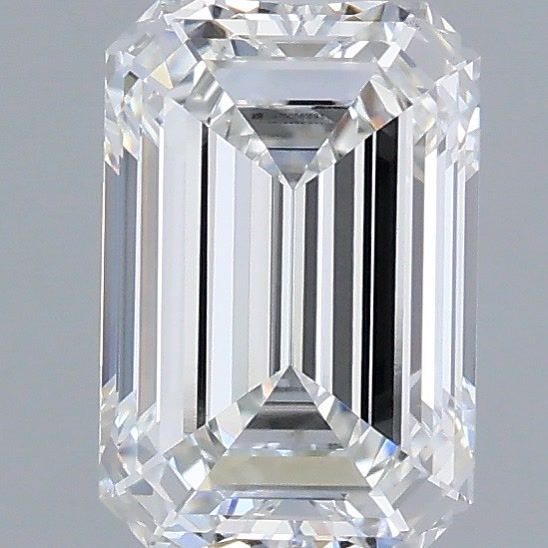 1.60 Carat Emerald Shaped, Ideal Cut, E Color, VVS2 Clarity, IGI Certified Lab Grown Diamond