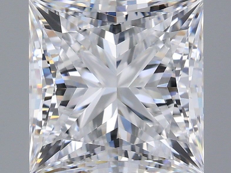 3.01 Carat Princess Shaped, Very Good Cut, D Color, IF Clarity, IGI Certified Lab Grown Diamond