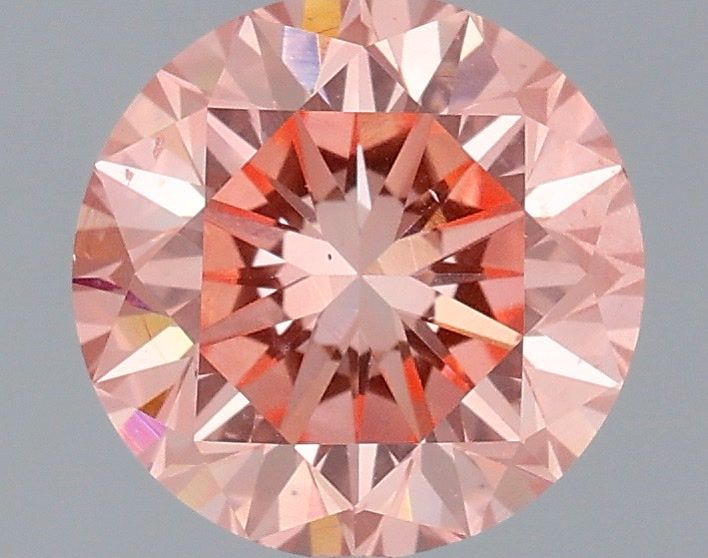 1.67 Carat Round Shaped, Very Good Cut, FANCY VIVID PINK Color, VS1 Clarity, IGI Certified Lab Grown Diamond