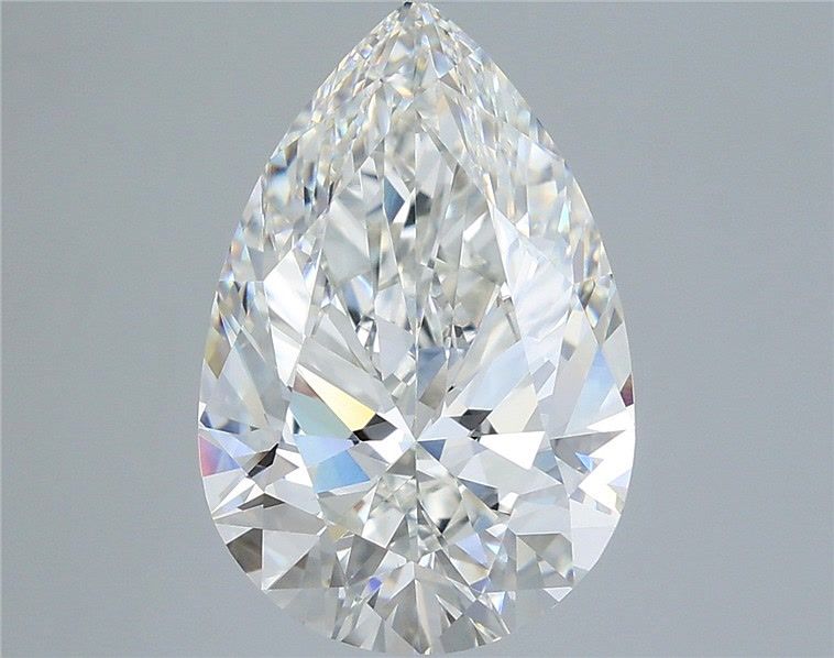 5.00 Carat Pear Shaped, Very Good Cut, F Color, VVS2 Clarity, IGI Certified Lab Grown Diamond