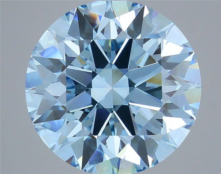6.11 Carat Round Shaped, Ideal Cut, VVS2 Clarity, IGI Certified Lab Grown Diamond