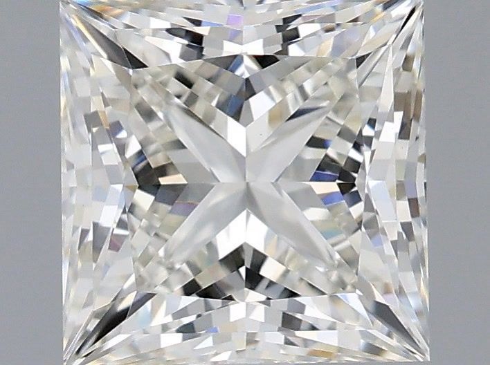 2.04 Carat Princess Shaped, Ideal Cut, G Color, VVS2 Clarity, IGI Certified Lab Grown Diamond