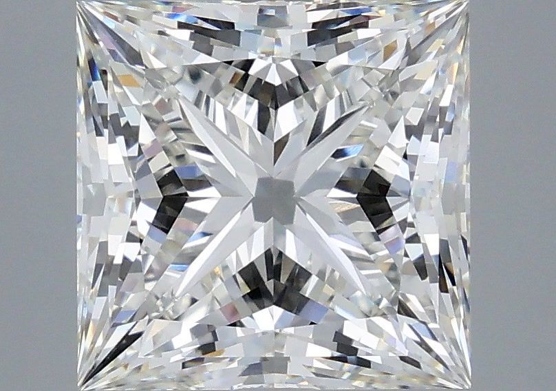 5.07 Carat Princess Shaped, Ideal Cut, G Color, VVS2 Clarity, IGI Certified Lab Grown Diamond