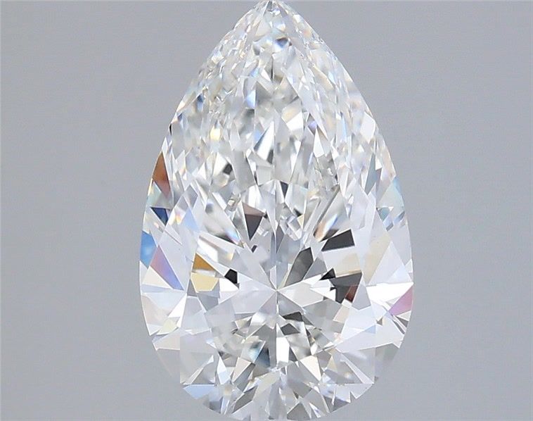 2.10 Carat Pear Shaped, Ideal Cut, E Color, VS1 Clarity, IGI Certified Lab Grown Diamond