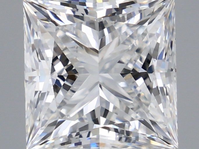 1.90 Carat Princess Shaped, Ideal Cut, E Color, VVS2 Clarity, IGI Certified Lab Grown Diamond