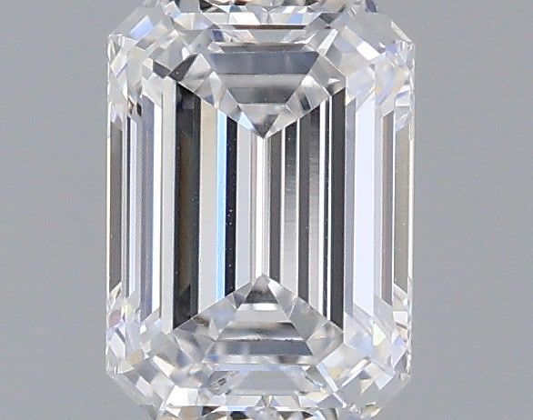 0.59 Carat Emerald Shaped, Ideal Cut, D Color, IF Clarity, IGI Certified Lab Grown Diamond