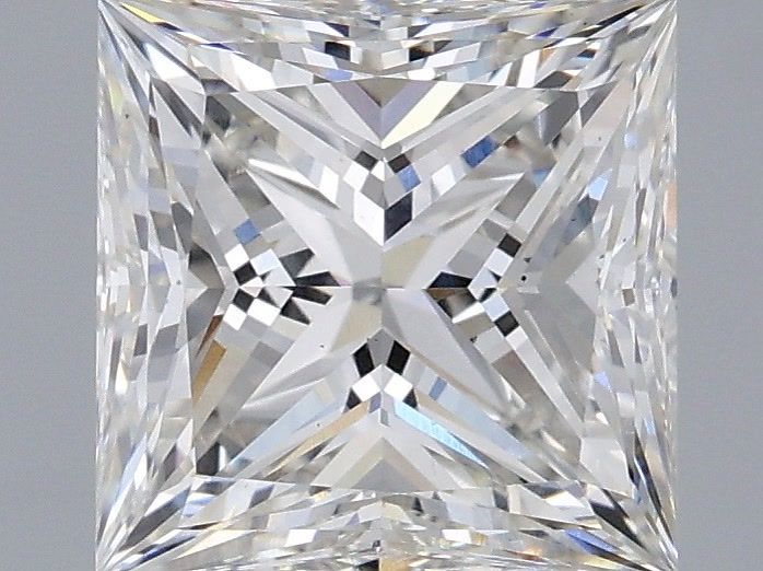 2.05 Carat Princess Shaped, Ideal Cut, F Color, VS1 Clarity, IGI Certified Lab Grown Diamond