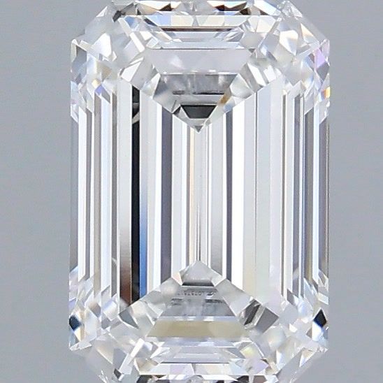1.60 Carat Emerald Shaped, Ideal Cut, E Color, VVS2 Clarity, IGI Certified Lab Grown Diamond
