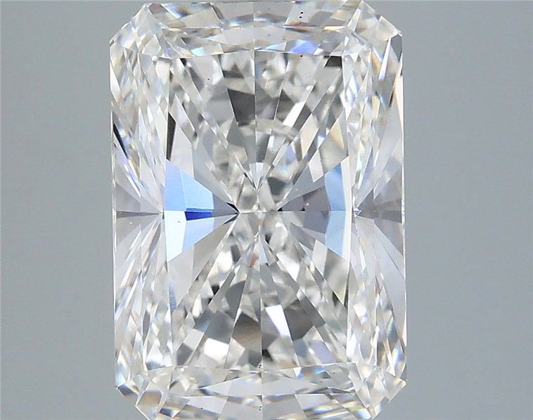 5.02 Carat Radiant Shaped, Ideal Cut, F Color, VS2 Clarity, IGI Certified Lab Grown Diamond