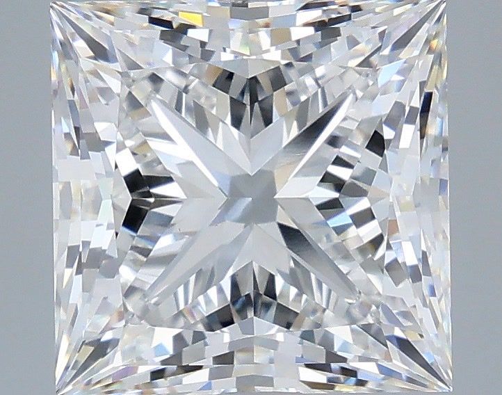 4.88 Carat Princess Shaped, Ideal Cut, D Color, VS1 Clarity, IGI Certified Lab Grown Diamond
