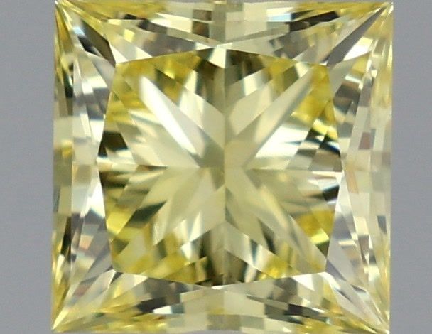 1.12 Carat Princess Shaped, Very Good Cut, FANCY VIVID YELLOW Color, VS1 Clarity, IGI Certified Lab Grown Diamond