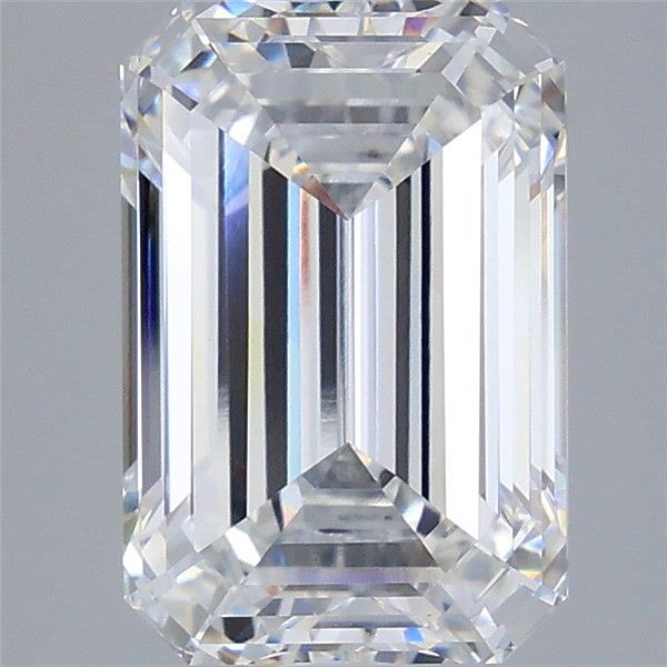 5.07 Carat Emerald Shaped, Ideal Cut, E Color, VS1 Clarity, IGI Certified Lab Grown Diamond