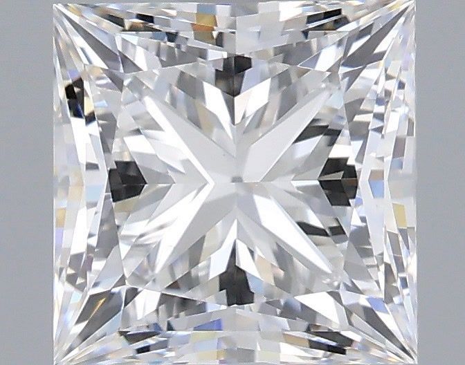 2.00 Carat Princess Shaped, Very Good Cut, D Color, VVS2 Clarity, IGI Certified Lab Grown Diamond