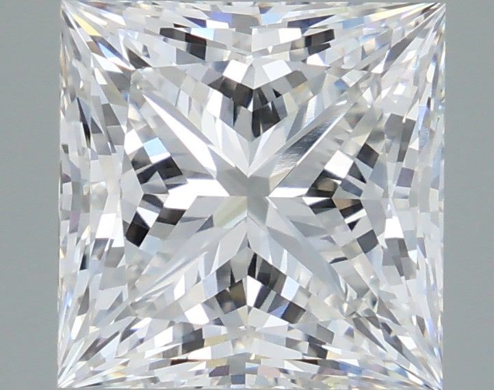 5.21 Carat Princess Shaped, Ideal Cut, F Color, VVS2 Clarity, IGI Certified Lab Grown Diamond