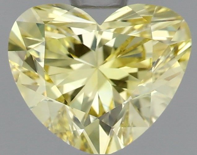 1.07 Carat Heart Shaped, Very Good Cut, FANCY VIVID YELLOW Color, VVS2 Clarity, IGI Certified Lab Grown Diamond